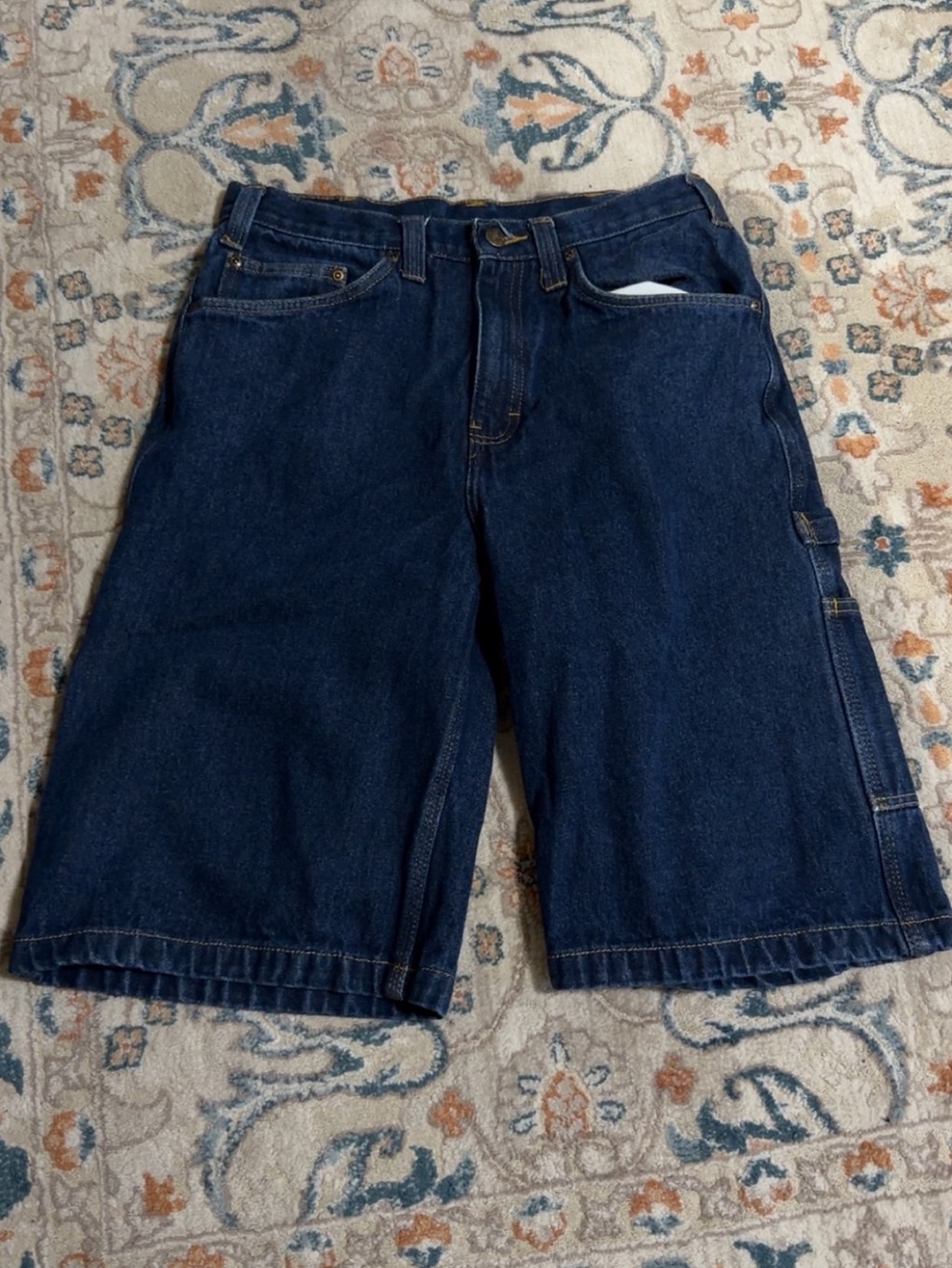 Ben Davis Dark Blue Denim Carpenter Shorts